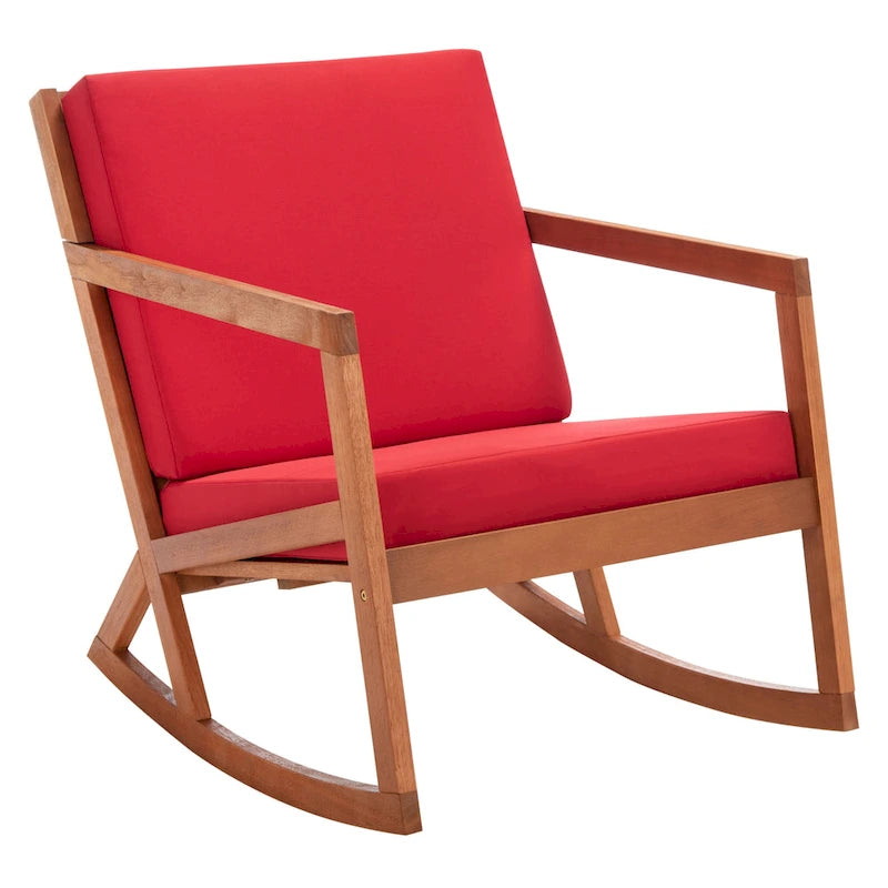 SAFAVIEH Rocking Chair d'extérieur Vernon avec Coussin - 26L x 38P x 31H