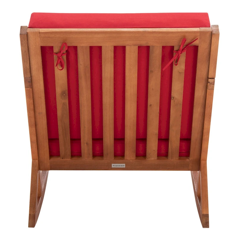 SAFAVIEH Rocking Chair d'extérieur Vernon avec Coussin - 26L x 38P x 31H
