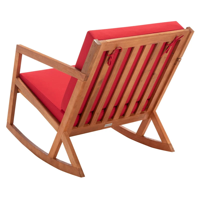 SAFAVIEH Rocking Chair d'extérieur Vernon avec Coussin - 26L x 38P x 31H