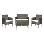 SAFAVIEH Abdul Ensemble de conversation 4 pièces d'extérieur. - 42L x 23P x 33H