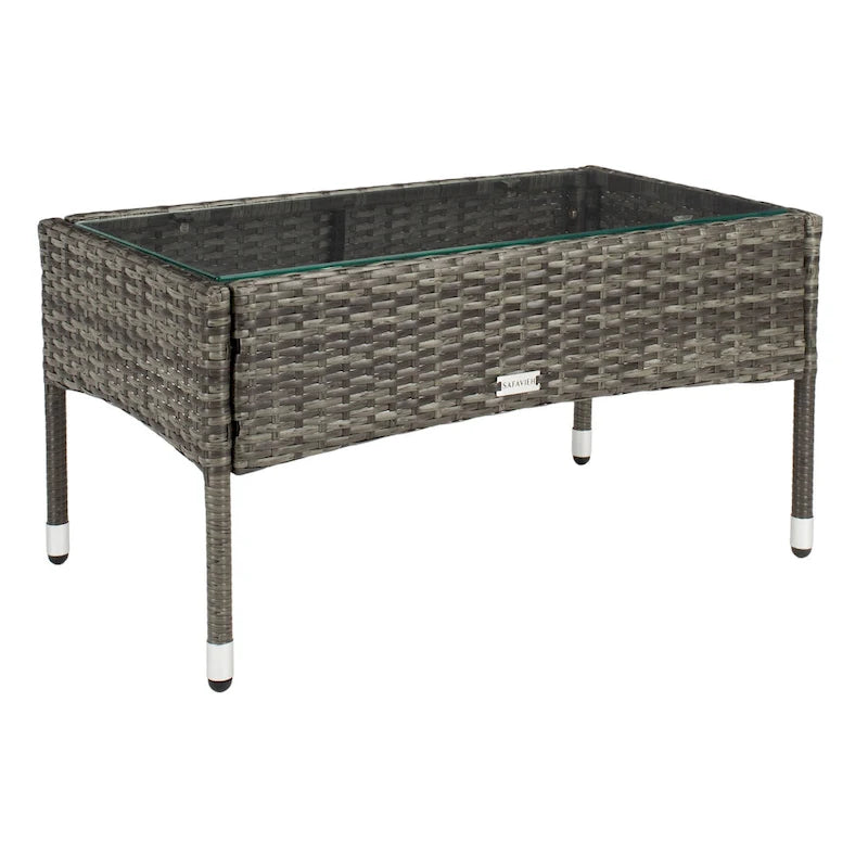 SAFAVIEH Abdul Ensemble de conversation 4 pièces d'extérieur. - 42L x 23P x 33H