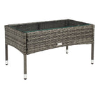 SAFAVIEH Abdul Ensemble de conversation 4 pièces d'extérieur. - 42L x 23P x 33H