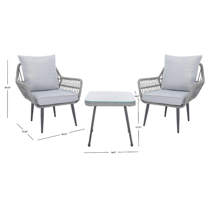 SAFAVIEH Londyn Ensemble de salon 3 pièces - 27L x 28P x 30H