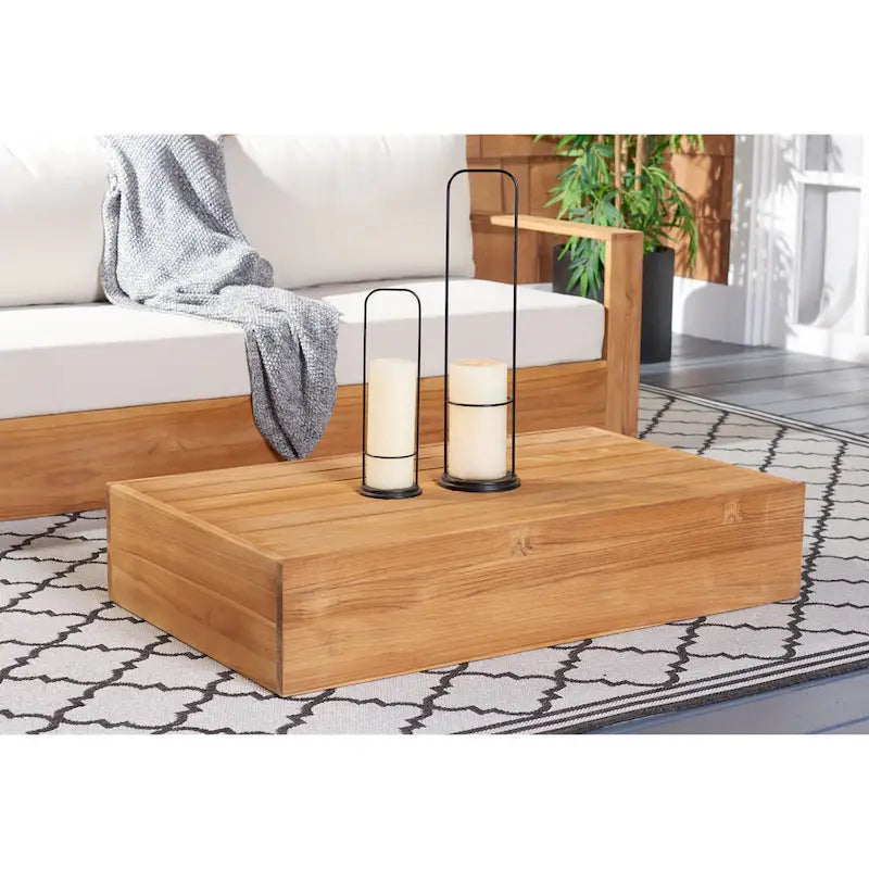 Table basse SAFAVIEH Couture Kauai en teck brésilien - 40 larg. x 24 prof. x 8 haut.