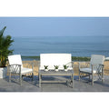 SAFAVIEH Fontana 4-piece Acacia Solid Wood Outdoor Conversation Patio Set - 47W x 26D x 33H