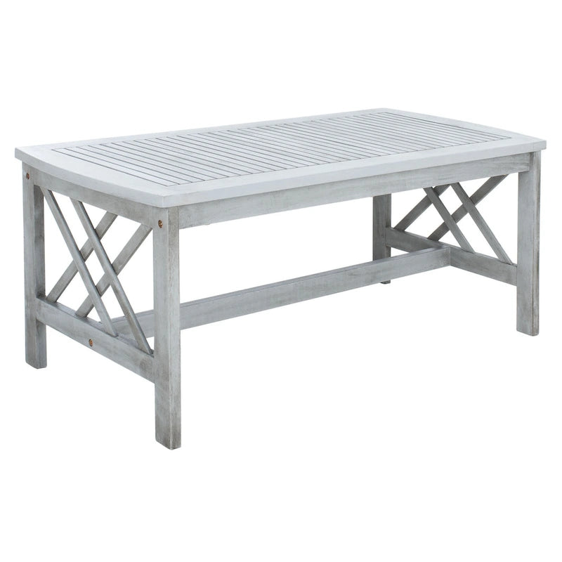 SAFAVIEH Fontana Ensemble de conversation 4 pièces d'extérieur en bois d'acacia massif - 47W x 26D x 33H