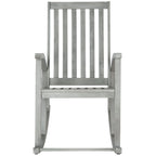 SAFAVIEH Clayton Brown Finish Acacia Wood Rocking Chair - 26W x 34D x 45H