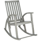 SAFAVIEH Clayton Fauteuil à bascule en bois d'acacia finition marron - 26L x 34P x 45H