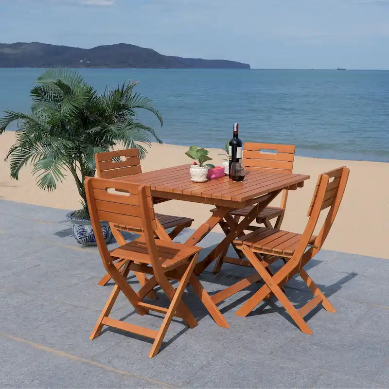 Table pliante Kresler SAFAVIEH Outdoor Living - 35L x 35P x 30H