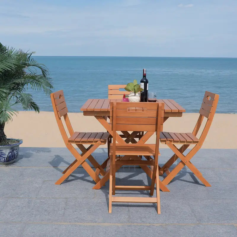 Table pliante Kresler SAFAVIEH Outdoor Living - 35L x 35P x 30H