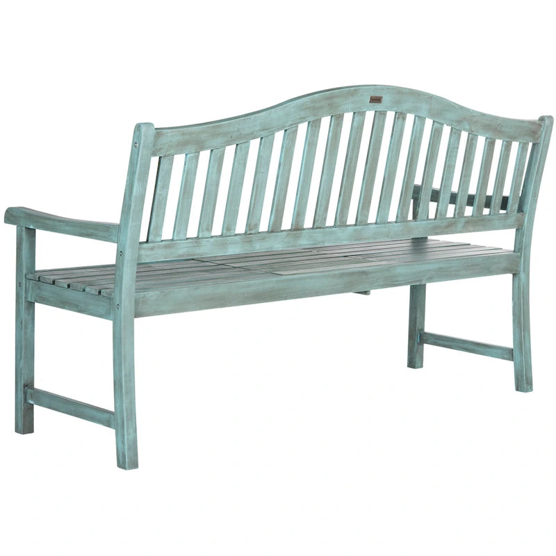 Banc bleu Mischa Beach House SAFAVIEH Outdoor Living – 63 larg. x 25 prof. x 38 haut.