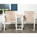 SAFAVIEH Outdoor Jovanna White and Oak Bench - 62W x 28D x 34H