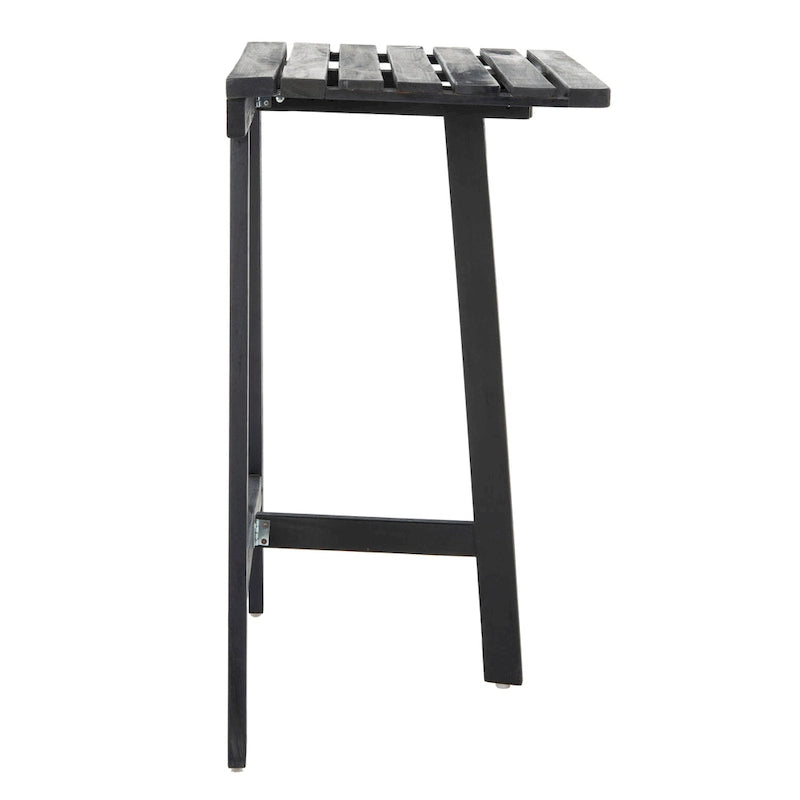 SAFAVIEH Outdoor Living Table de balcon Benton - Gris ardoise foncé - 24 l x 15 P x 28 H
