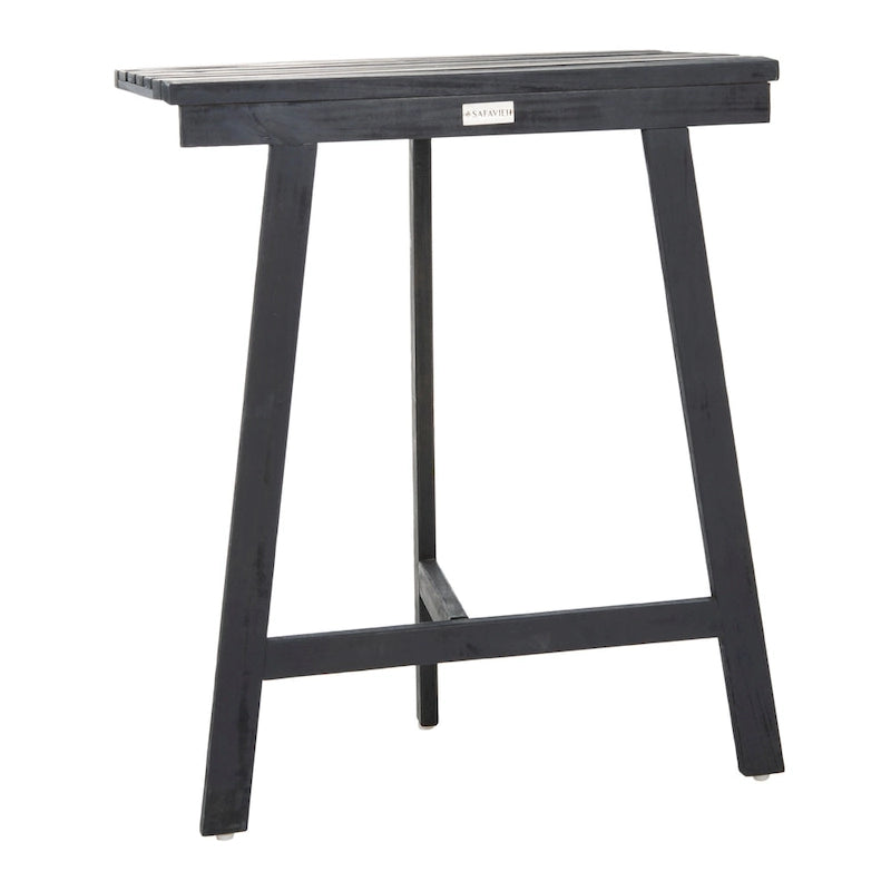 SAFAVIEH Outdoor Living Table de balcon Benton - Gris ardoise foncé - 24 l x 15 P x 28 H