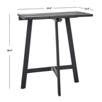 SAFAVIEH Outdoor Living Table de balcon Benton - Gris ardoise foncé - 24 l x 15 P x 28 H