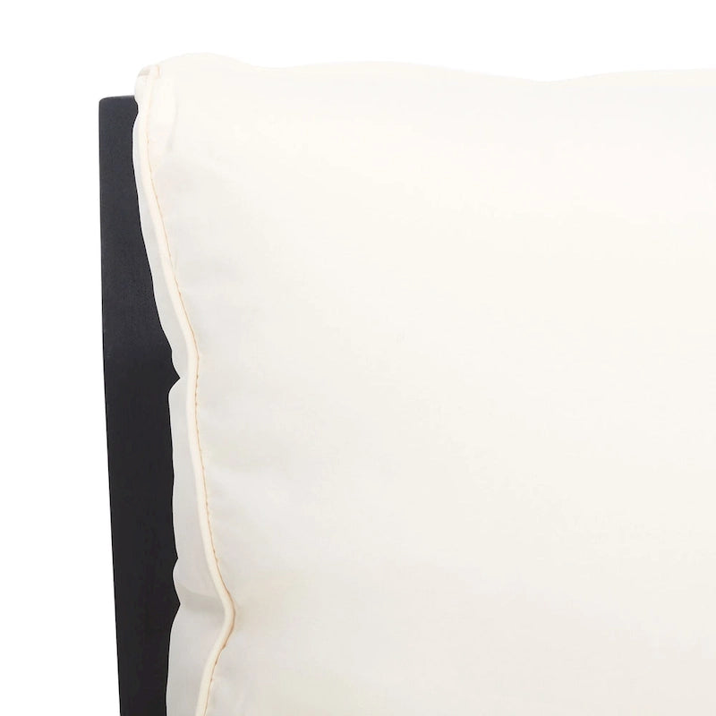 SAFAVIEH Outdoor Living Ensemble de 5 meubles d'extérieur Pratia – Gris ardoise foncé/beige – 29 larg. x 27 prof. x 27 haut.