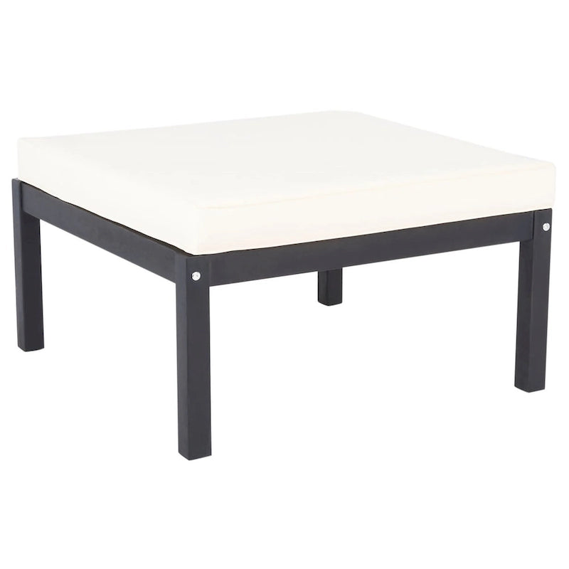 SAFAVIEH Outdoor Living Ensemble de 5 meubles d'extérieur Pratia – Gris ardoise foncé/beige – 29 larg. x 27 prof. x 27 haut.