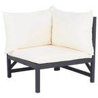 SAFAVIEH Outdoor Living Ensemble sectionnel 5 pièces Ronson – Gris ardoise foncé/Beige – 27L x 27P x 27H