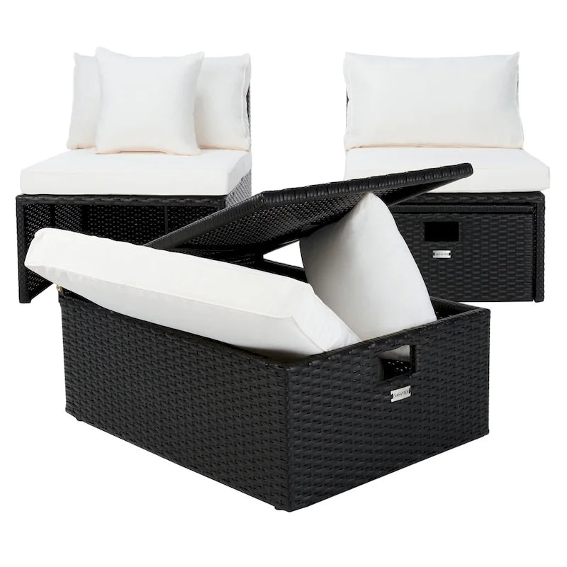 Canapé Pramla d'extérieur SAFAVIEH - 29L x 23P x 25H