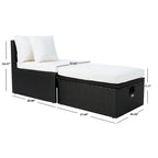 Canapé Pramla d'extérieur SAFAVIEH - 29L x 23P x 25H
