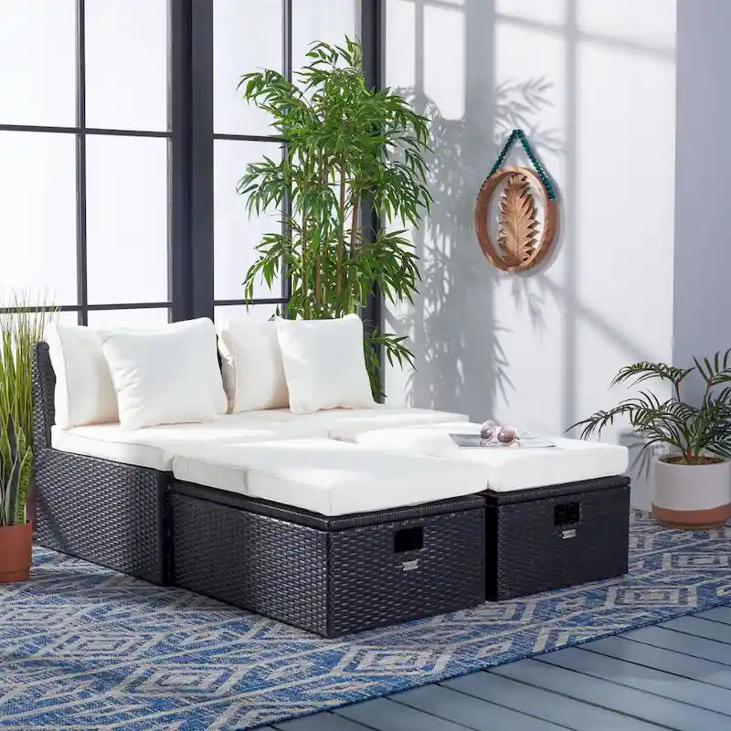Canapé Pramla d'extérieur SAFAVIEH - 29L x 23P x 25H