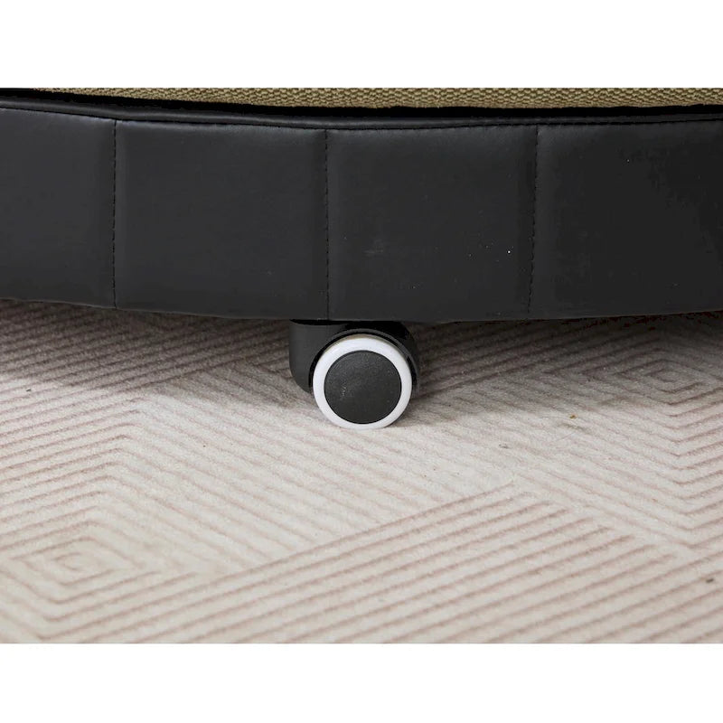 Fauteuil pivotant rond surdimensionné de 52,75 po avec support de téléphone réglable