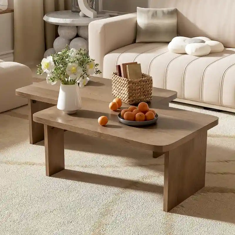 U Can Ensemble de tables basses minimalistes, design multifonctionnel pour salon