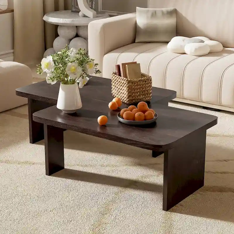 U Can Ensemble de tables basses minimalistes, design multifonctionnel pour salon