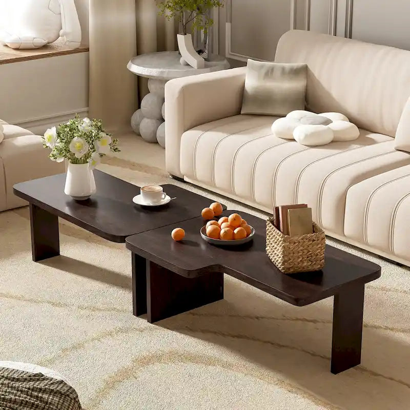 U Can Ensemble de tables basses minimalistes, design multifonctionnel pour salon