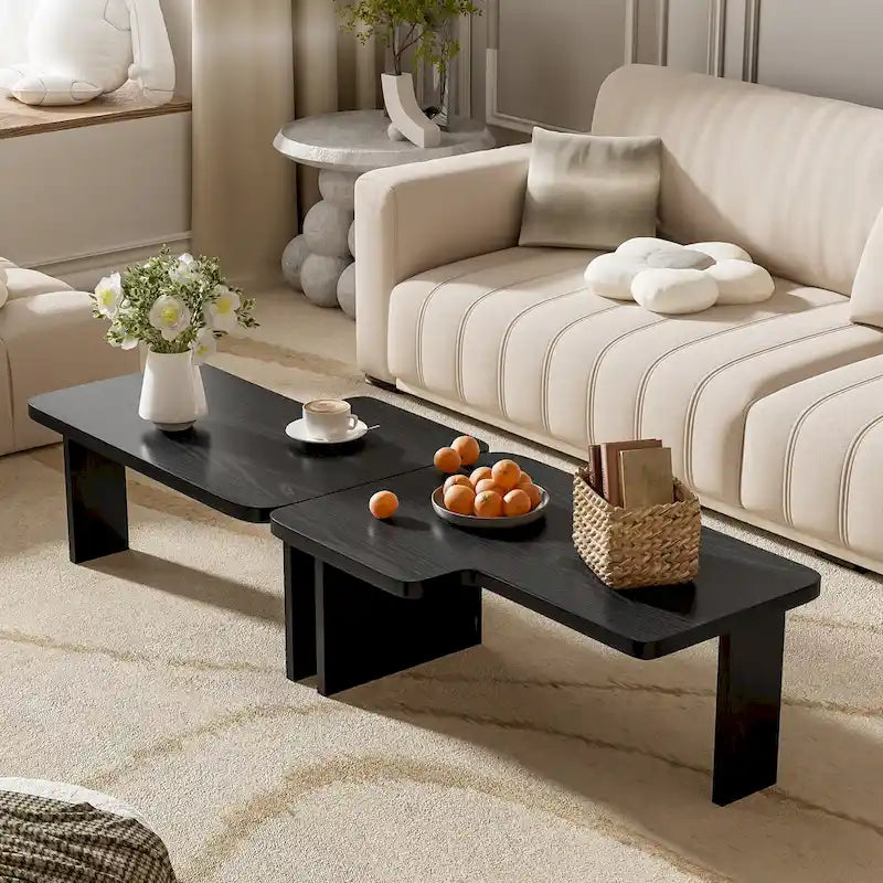 U Can Ensemble de tables basses minimalistes, design multifonctionnel pour salon
