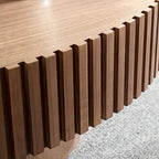 Table basse ovale de forme tambour faite à la main moderne 43,7 pouces Base robuste