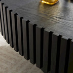 Table basse ovale de forme tambour faite à la main moderne 43,7 pouces Base robuste