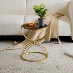 Christopher Knight Home - Table d'appoint moderne Lydia avec cadre en métal élégant et plateau en miroir