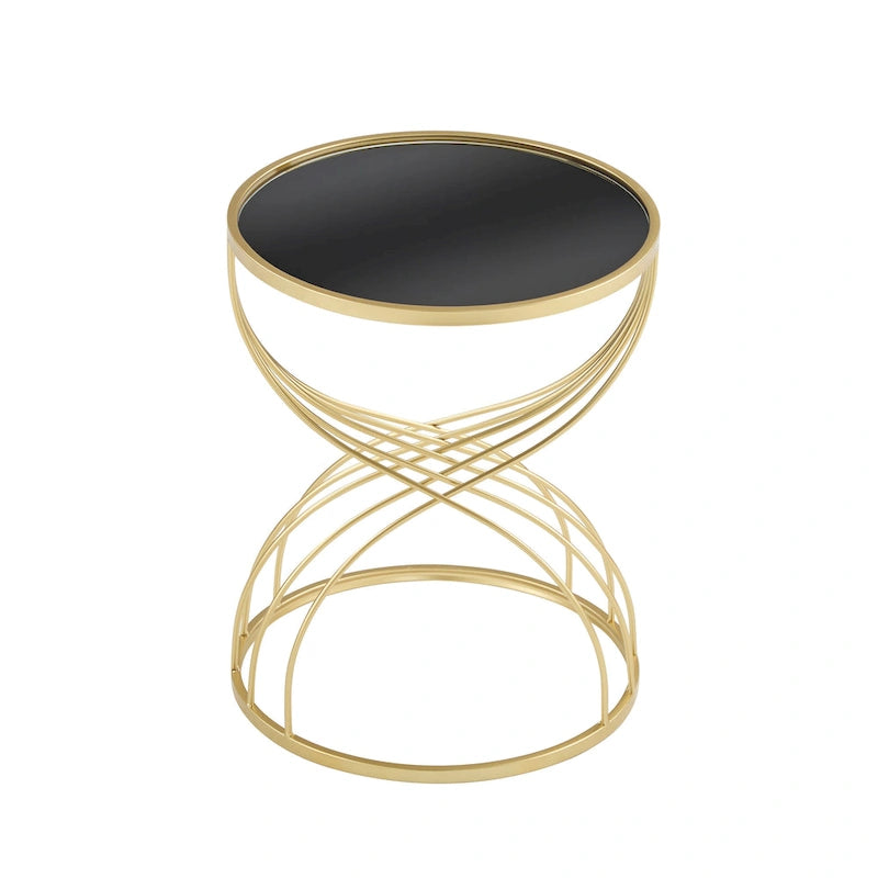 Christopher Knight Home - Table d'appoint moderne Lydia avec cadre en métal élégant et plateau en miroir