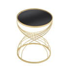 Christopher Knight Home - Table d'appoint moderne Lydia avec cadre en métal élégant et plateau en miroir