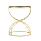 Christopher Knight Home - Table d'appoint moderne Lydia avec cadre en métal élégant et plateau en miroir