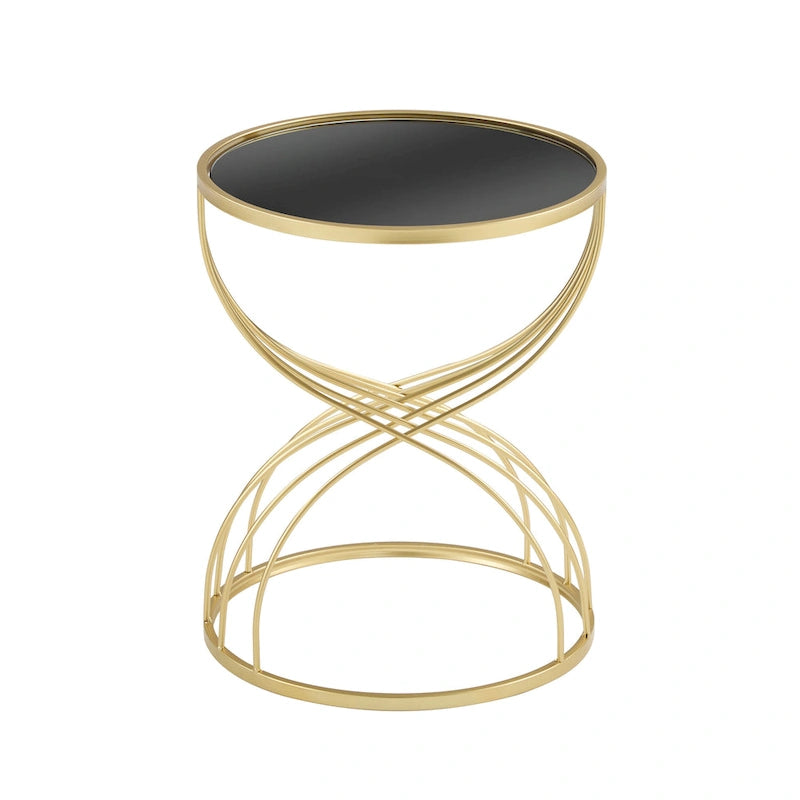 Christopher Knight Home - Table d'appoint moderne Lydia avec cadre en métal élégant et plateau en miroir