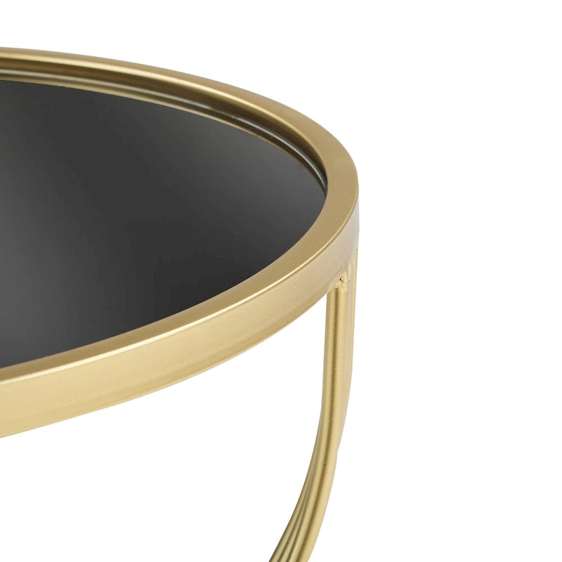 Christopher Knight Home - Table d'appoint moderne Lydia avec cadre en métal élégant et plateau en miroir