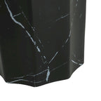 Table d'appoint moderne en marbre noir d'intérieur/extérieur Christopher Knight Home
