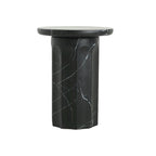 Table d'appoint moderne en marbre noir d'intérieur/extérieur Christopher Knight Home