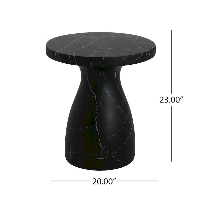 Christopher Knight Home - Table d'appoint Emilia d'extérieur en MGO et Travertin