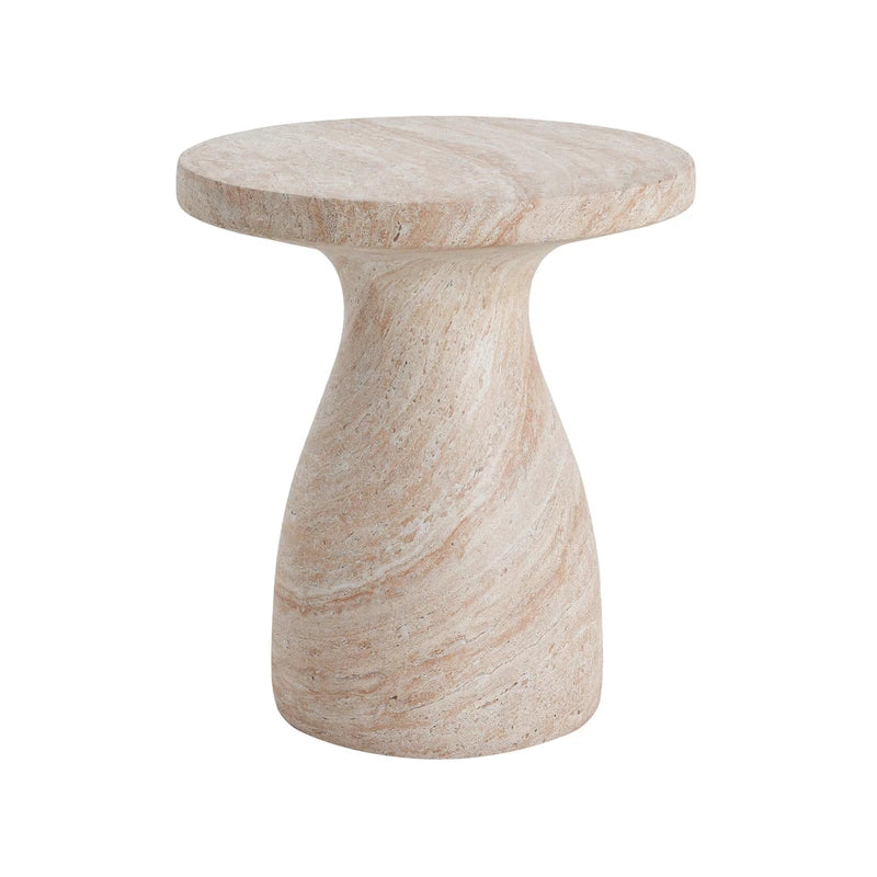 Christopher Knight Home - Table d'appoint Emilia d'extérieur en MGO et Travertin