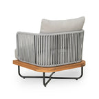 Christopher Knight Home - Fauteuil d'extérieur Emerson en bois d'acacia de style côtier avec coussins
