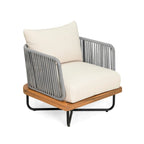 Christopher Knight Home - Fauteuil d'extérieur Emerson en bois d'acacia de style côtier avec coussins
