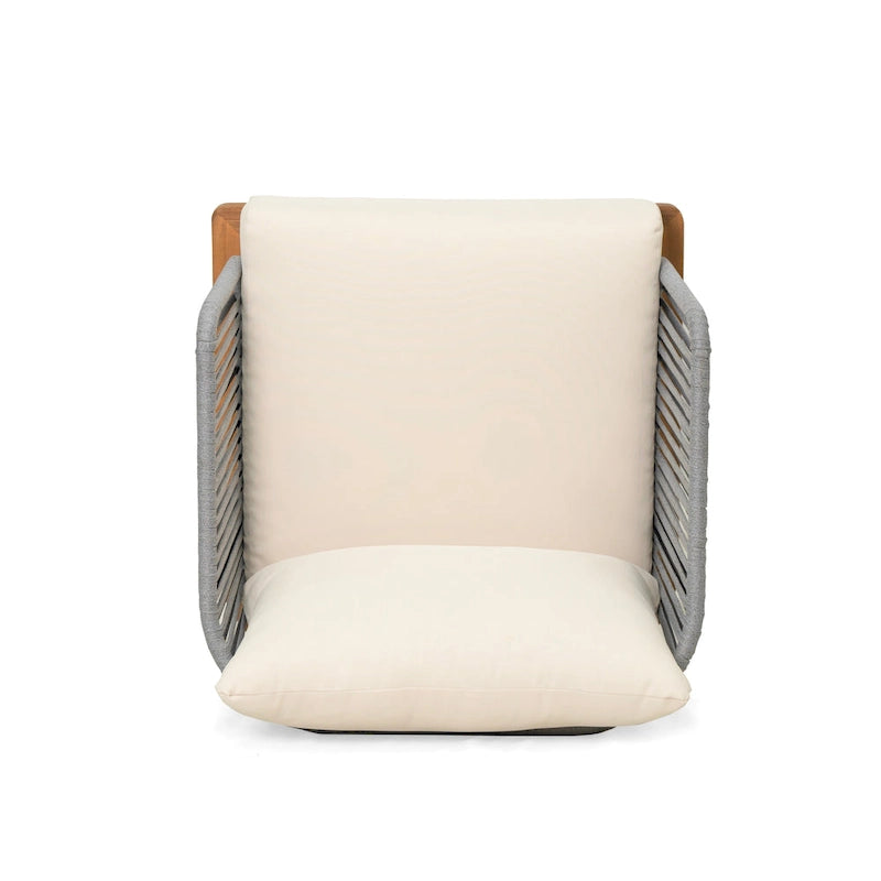 Christopher Knight Home - Fauteuil d'extérieur Emerson en bois d'acacia de style côtier avec coussins