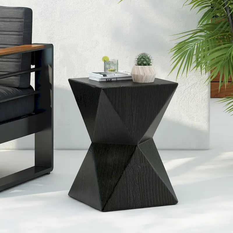Table d'appoint carrée Moore Outdoor Modern en MGO par Christopher Knight Home - 14.00L x 14.00l x 18.00H