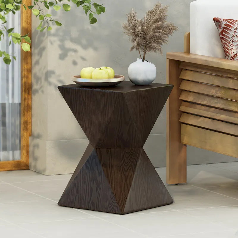 Table d'appoint carrée Moore Outdoor Modern en MGO par Christopher Knight Home - 14.00L x 14.00l x 18.00H