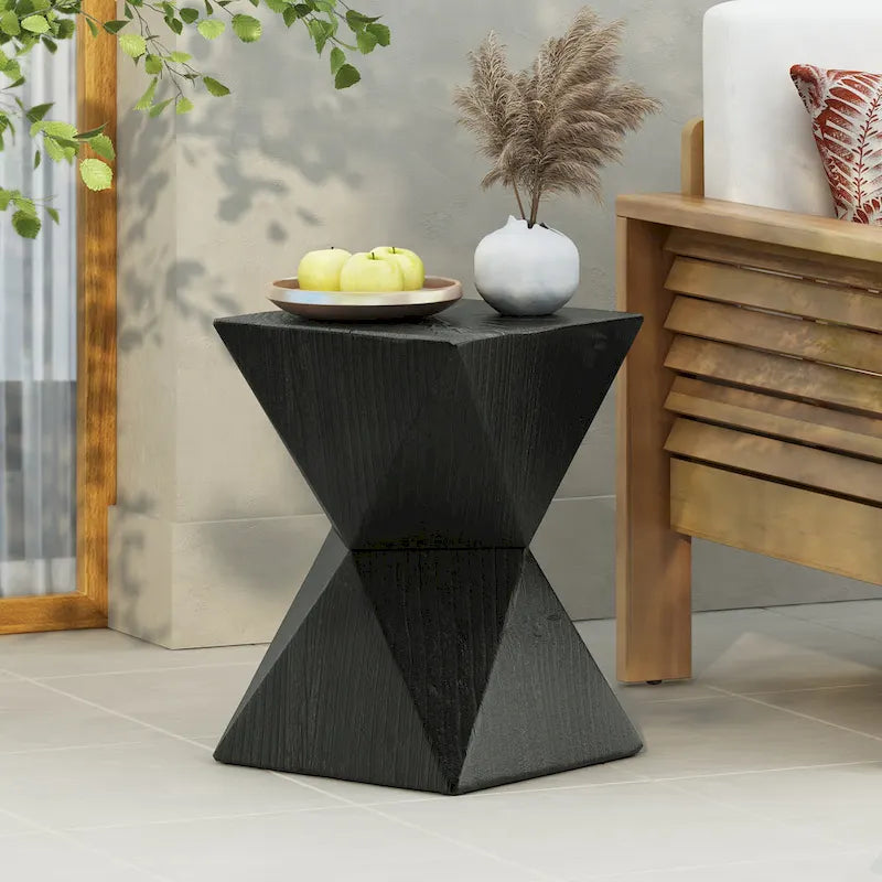Table d'appoint carrée Moore Outdoor Modern en MGO par Christopher Knight Home - 14.00L x 14.00l x 18.00H