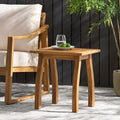 Finethy Outdoor Acacia Wood Side Table by GDFStudio - 19W x 15D x 19.25H
