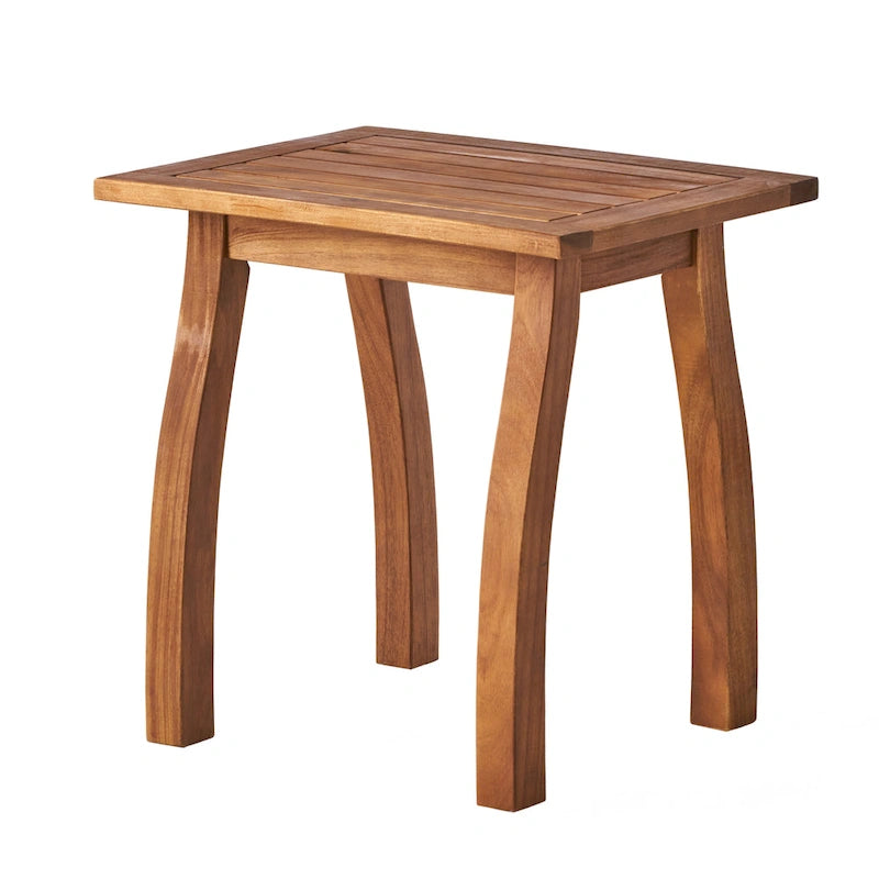 Table d'appoint d'extérieur Finethy en bois d'acacia par GDFStudio - 19W x 15D x 19,25H